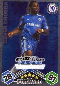 Sticker Didier Drogba - English Premier League 2009-2010. Match Attax Extra n. 115 - Topps