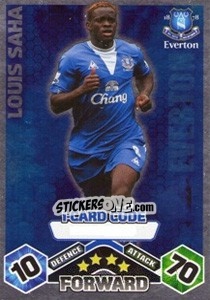 Sticker Louis Saha - English Premier League 2009-2010. Match Attax Extra n. 116 - Topps