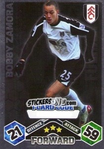 Sticker Bobby Zamora - English Premier League 2009-2010. Match Attax Extra n. 117 - Topps