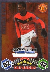Sticker Patrice Evra - English Premier League 2009-2010. Match Attax Extra n. 121 - Topps