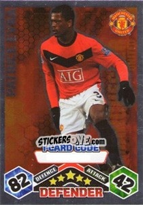 Cromo Patrice Evra - English Premier League 2009-2010. Match Attax Extra - Topps