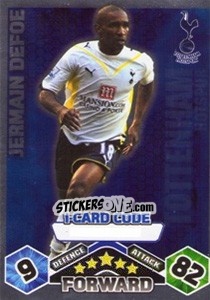 Sticker Jermain Defoe - English Premier League 2009-2010. Match Attax Extra n. 125 - Topps