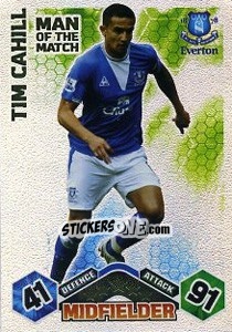 Cromo Tim Cahill - English Premier League 2009-2010. Match Attax Extra - Topps