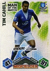 Sticker Tim Cahill - English Premier League 2009-2010. Match Attax Extra n. 140 - Topps