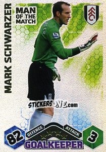 Sticker Mark Schwarzer - English Premier League 2009-2010. Match Attax Extra - Topps
