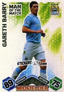 Sticker Gareth Barry - English Premier League 2009-2010. Match Attax Extra - Topps
