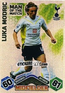 Sticker Luka Modric - English Premier League 2009-2010. Match Attax Extra n. 149 - Topps