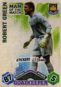 Sticker Robert Green - English Premier League 2009-2010. Match Attax Extra n. 150 - Topps