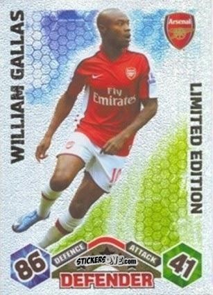 Sticker William Gallas - English Premier League 2009-2010. Match Attax Extra n. LE1 - Topps