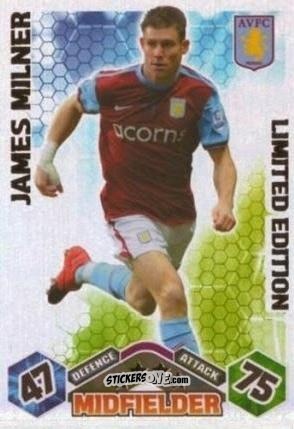 Sticker James Milner - English Premier League 2009-2010. Match Attax Extra n. LE2 - Topps