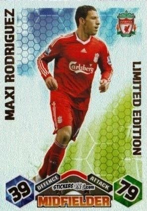 Cromo Maxi Rodriguez - English Premier League 2009-2010. Match Attax Extra n. LE3 - Topps