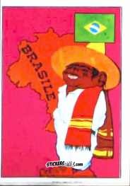 Sticker Map / Flag - Calciatori 1969-1970. Mexico 70
 n. WC9 - Edis