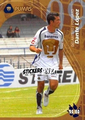 Sticker Dante Lopez - Futbol Mexicano. Pumas 2009-2010
 n. 25 - IMAGICS
