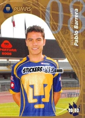 Sticker Pablo Barrera - Futbol Mexicano. Pumas 2009-2010
 - IMAGICS