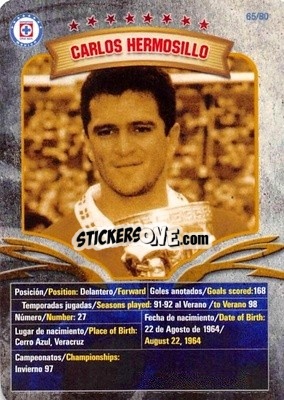Sticker Carlos Hermosillo - Futbol Mexicano. Cruz Azul 2009-2010
 - IMAGICS