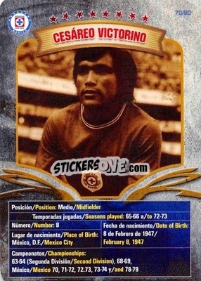 Sticker Cesareo Victorino - Futbol Mexicano. Cruz Azul 2009-2010
 n. 70 - IMAGICS