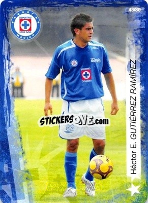 Sticker Hector E. Gutierrez Ramirez - Futbol Mexicano. Cruz Azul 2009-2010
 n. 43 - IMAGICS