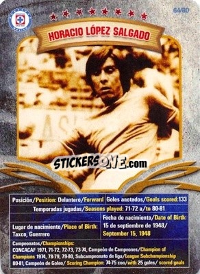 Sticker Horacio Lopez Salgado - Futbol Mexicano. Cruz Azul 2009-2010
 n. 64 - IMAGICS