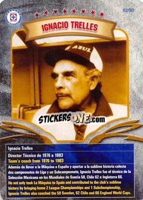 Sticker Ignacio Trelles - Futbol Mexicano. Cruz Azul 2009-2010
 n. 62 - IMAGICS