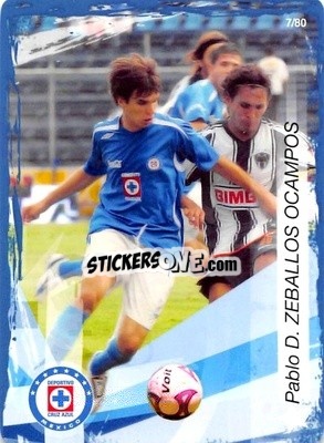 Cromo Pablo D. Zeballos Ocampos - Futbol Mexicano. Cruz Azul 2009-2010
 n. 7 - IMAGICS