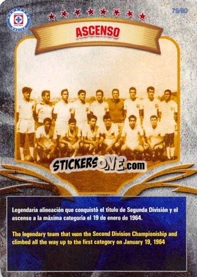 Figurina Una Tarjeta Del Equipo Que Ascendio 1964 - Futbol Mexicano. Cruz Azul 2009-2010
 - IMAGICS