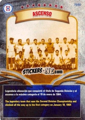 Sticker Una Tarjeta Del Equipo Que Ascendio 1964 - Futbol Mexicano. Cruz Azul 2009-2010
 n. 79 - IMAGICS