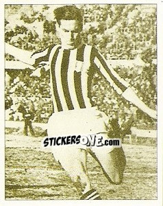 Sticker Con Boniperti e Hansen, Praest da velocita al gioco d'attacco - La Storia della Juve n. 59 - Masters Edizioni