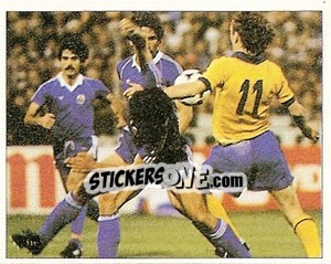 Sticker Basilea, Juve-Porto 2-1. Grande Zibi Boniek