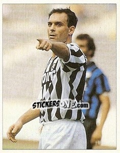 Figurina Toto Schillaci punta il dito - La Storia della Juve - Masters Edizioni