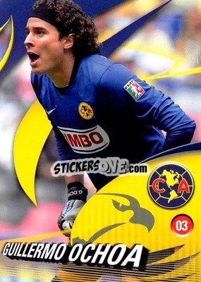 Sticker Guillermo Ochoa - Futbol Mexicano. Club America 2009-2010
 n. 3 - IMAGICS