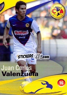 Sticker Juan Carlos Valenzuela - Futbol Mexicano. Club America 2009-2010
 - IMAGICS