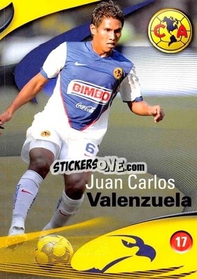 Sticker Juan Carlos Valenzuela - Futbol Mexicano. Club America 2009-2010
 n. 17 - IMAGICS
