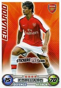 Sticker Eduardo da Silva - English Premier League 2008-2009. Match Attax Extra - Topps