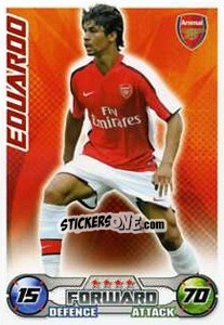 Sticker Eduardo da Silva - English Premier League 2008-2009. Match Attax Extra n. 5 - Topps