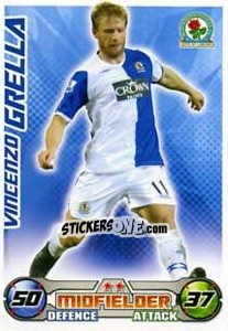 Sticker Vincenzo Grella - English Premier League 2008-2009. Match Attax Extra n. 8 - Topps