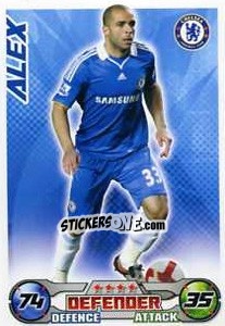Sticker Alex - English Premier League 2008-2009. Match Attax Extra n. 10 - Topps