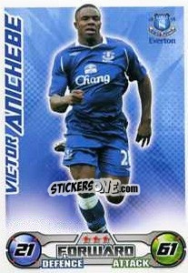 Cromo Victor Anichebe - English Premier League 2008-2009. Match Attax Extra n. 16 - Topps