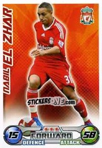 Sticker Nabil El Zhar - English Premier League 2008-2009. Match Attax Extra - Topps