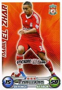 Sticker Nabil El Zhar - English Premier League 2008-2009. Match Attax Extra n. 23 - Topps