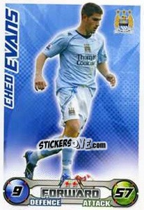 Sticker Ched Evans - English Premier League 2008-2009. Match Attax Extra - Topps