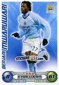 Sticker Benjani Mwaruwari - English Premier League 2008-2009. Match Attax Extra n. 26 - Topps