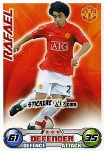 Sticker Rafael da Silva - English Premier League 2008-2009. Match Attax Extra n. 29 - Topps