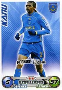 Sticker Nwankwo Kanu - English Premier League 2008-2009. Match Attax Extra n. 39 - Topps