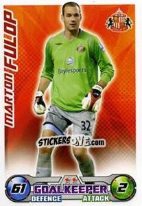Sticker Marton Fulop - English Premier League 2008-2009. Match Attax Extra - Topps