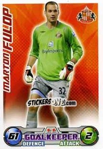 Sticker Marton Fulop - English Premier League 2008-2009. Match Attax Extra n. 42 - Topps