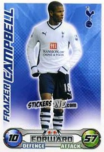 Sticker Fraizer Campbell - English Premier League 2008-2009. Match Attax Extra - Topps