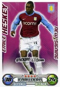 Sticker Emile Heskey - English Premier League 2008-2009. Match Attax Extra n. 57 - Topps