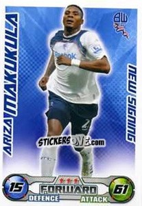 Figurina Ariza Makukula - English Premier League 2008-2009. Match Attax Extra - Topps