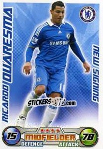 Sticker Ricardo Quaresma - English Premier League 2008-2009. Match Attax Extra n. 60 - Topps