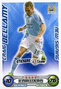 Sticker Craig Bellamy - English Premier League 2008-2009. Match Attax Extra - Topps